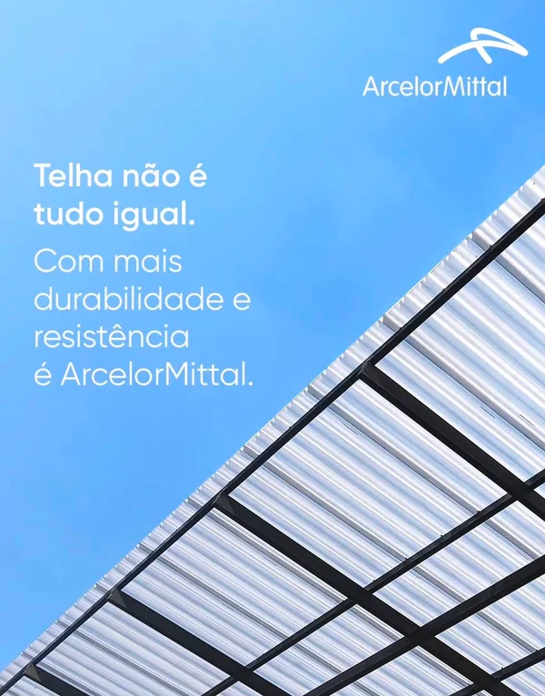 Telhas ArcelorMittal com durabilidade e resistência